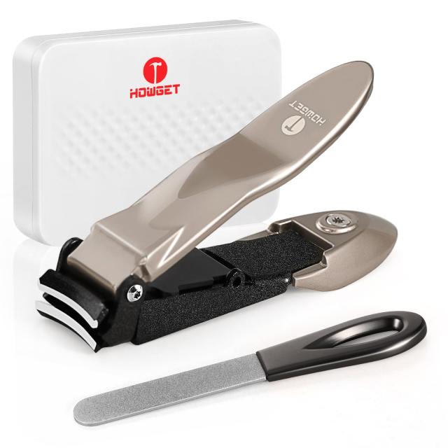 シャンパンゴールド HOWGET 爪切り つめきり 飛び散り防止 切れ味いい 手足用 男女兼用 には 高級爪やすり付き 専用の収納ケースが 付属しています 簡単に収納でき (シャンパンゴールド)の通販は 5,839円