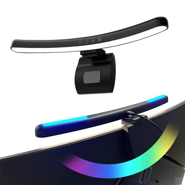 曲面ディスプー-RGB Makilight モニターライト 曲面スクリーンバー LEDデスクライト 40cm RGBバックライト付き USBライト 非対称配光 モニター掛け式ライト タッチセンサー調色調光 スクリーンライト PC作業 読書 仕事 寝室 卓上に対応 USB給電 6,992円