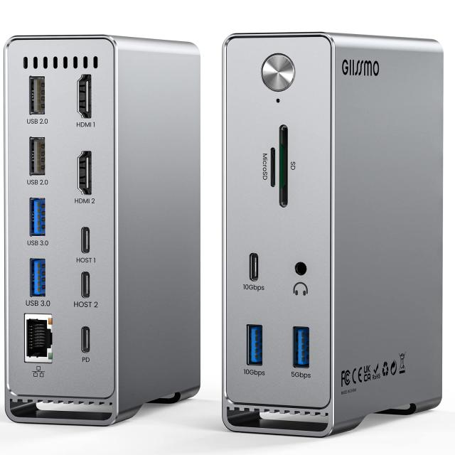 グレー GIISSMO Macbook Pro/Air専用 14-IN-2 USB C ドッキング グレー GIISSMO Macbook Pro/Air専用 14-IN-2 USB C ドッキング