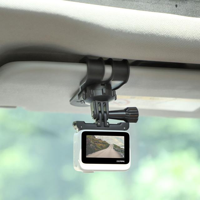 MAXOLA Insta360 GO 3用車載クリップ 自動車用サンバイザーホルダー360度回転カメラ Insta360/GoPro車載クリップの通販は 5,083円