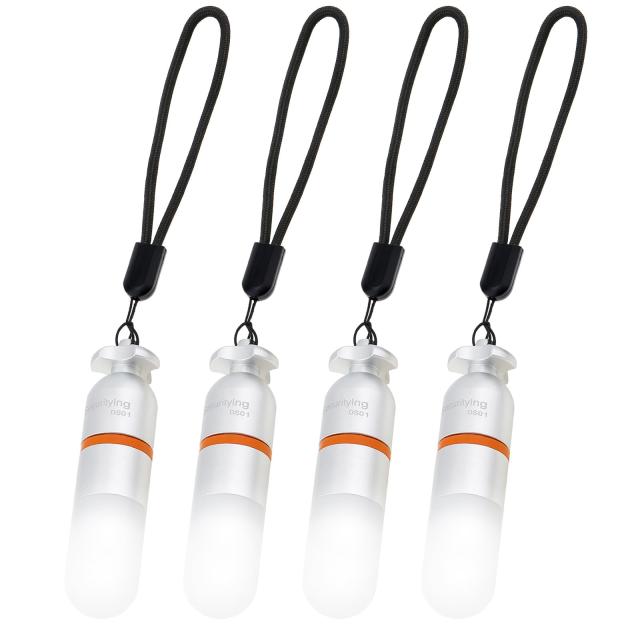 ホワイト_4セット SecurityIng 水中ライト ダイビング 4個セット 150M防水 ダイビング ビーコン 単四電池付属 高輝度 ダイビングライト ダイビング洞窟探検用 ホワイト