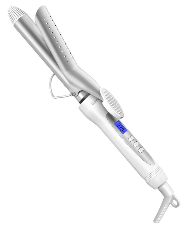 25MM BAYATA コテ 25mm ヘアアイロン カールアイロン 25段階温度調節 100℃〜220℃調節可能 プロ仕様 100V-240V海外対応 60分自動オフ ロングパイプ なめらか ロングヘア ショートヘア ボブ やや細かめのカールの通販は