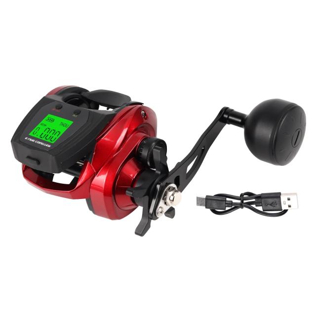 left(MAX) ベイトリール充電式タイプカウンター搭載 パワーハンドルモデル tyoorakki AF MAX ベイトリールカウンター付き 特大ラインキャパシティ充電ケーブル付属 (left(MAX))の通販は