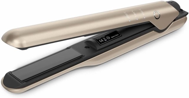 ゴールド ヘアアイロン コードレス ストレート usb充電式 2way カール メンズ ミニ 女性 ポーチ付き (ゴールド)の通販は