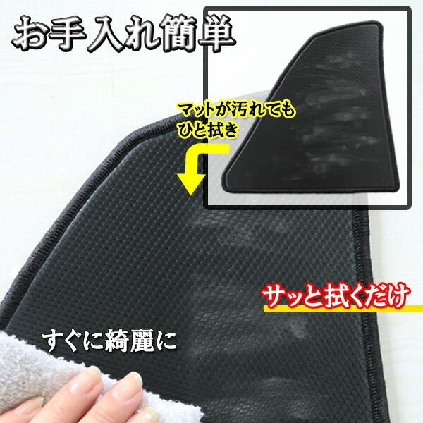 [傷防止] ダイハツ タント LA600S キックガード マット (ドアトリム)(フットサイド)ドアトリムガード 傷防止カバー カーボン柄 [在庫品は当日発送可]