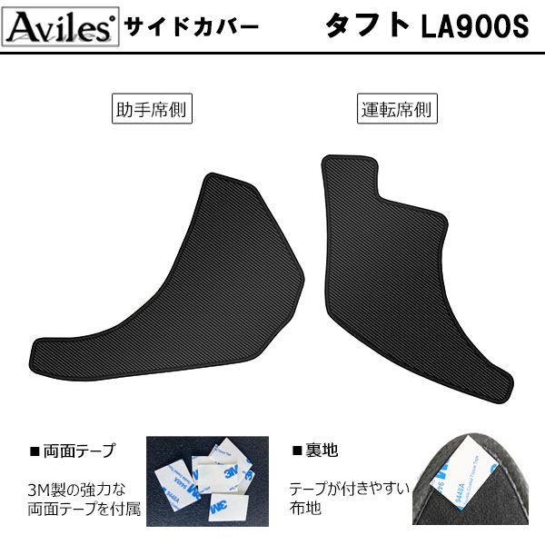 [傷防止] ダイハツ タフト 900系 キックガード マット (ドアトリム)(フットサイド)ドアトリムガード 傷防止カバー カーボン柄 [在庫品は当日発送可]_2