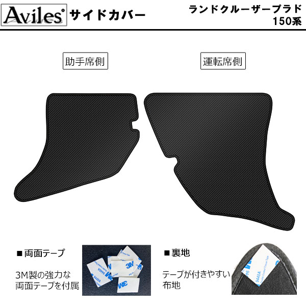 [傷防止] トヨタ プラド 150系 キックガード マット (ドアトリム)(フットサイド)ドアトリムガード 傷防止カバー カーボン柄 [在庫品は当日発送可]_2