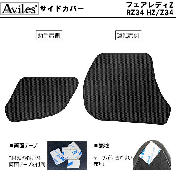 [傷防止] 日産 新型 フェアレディZ RZ34 キックガード マット (ドアトリム)(グローブボックス)(フットサイド)ドアトリムガード 傷防止カバー カーボン柄 [在庫品は当日発送可]_3