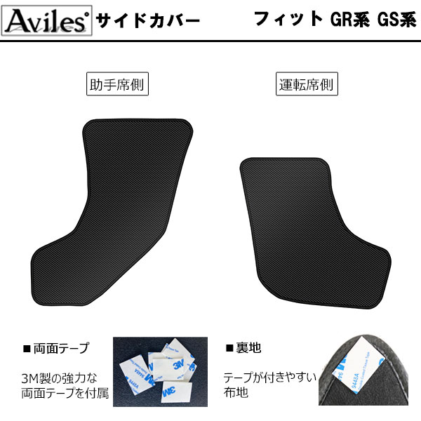 [傷防止] ホンダ フィット GR系 GS系 キックガード マット (ドアトリム)(グローブボックス)(フットサイド)ドアトリムガード 傷防止カバー カーボン柄 [在庫品は当日発送可]_3