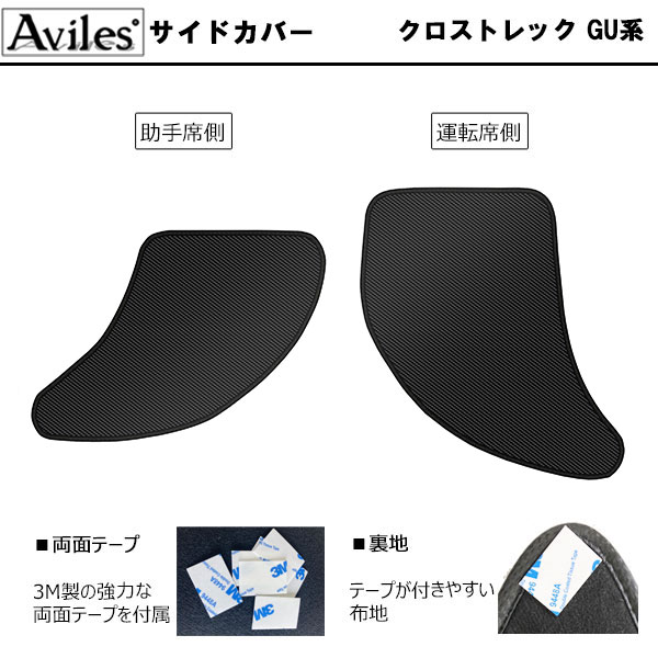 [傷防止] スバル クロストレック GU系 キックガード マット (ドアトリム)(グローブボックス)(フットサイド)ドアトリムガード 傷防止カバー カーボン柄 [在庫品は当日発送可]_3