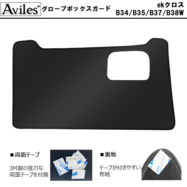[傷防止] 三菱 ekクロス B34/B35/B37/B38W キックガード マット (ドアトリム)(グローブボックス)(フットサイド)ドアトリムガード 傷防止カバー カーボン柄 [在庫品は当日発送可]_2