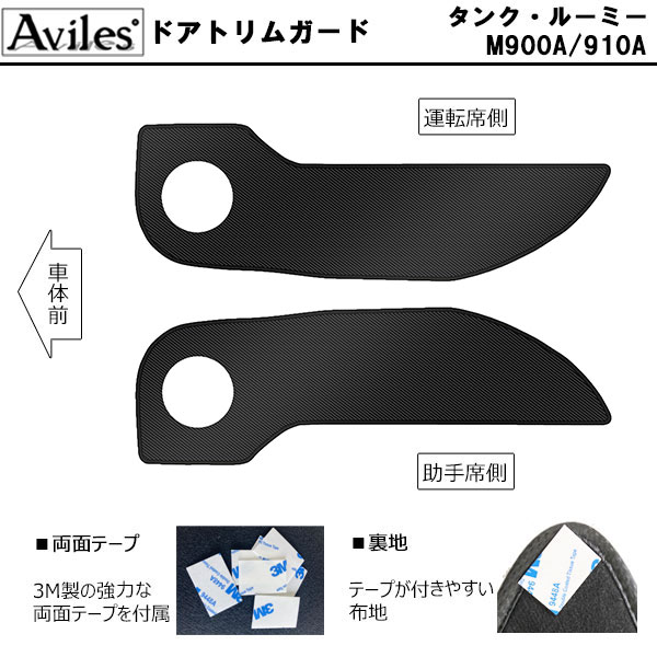 [傷防止] トヨタ タンク ルーミー M900A/910A キックガード マット (ドアトリム)(フットサイド)ドアトリムガード 傷防止カバー カーボン柄 [在庫品は当日発送可]_1