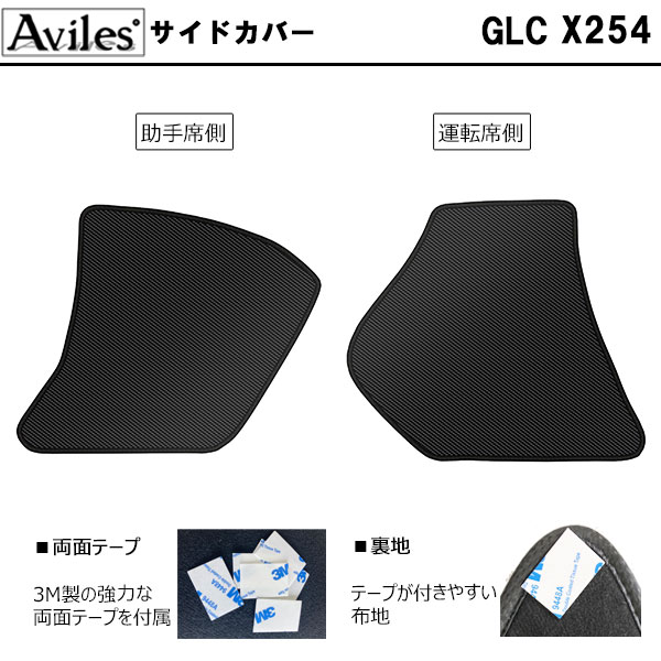 [傷防止] ベンツ GLCクラス X254 キックガード マット (ドアトリム)(グローブボックス)(フットサイド)ドアトリムガード 傷防止カバー カーボン柄 [在庫品は当日発送可]_3