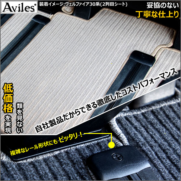 【ラグマット】新型　アルファード　ヴェルファイア　40系　セカンド　サード　ラグマット　フロアマット (高品質で最安値に挑戦 在庫品は当日発送可)_6