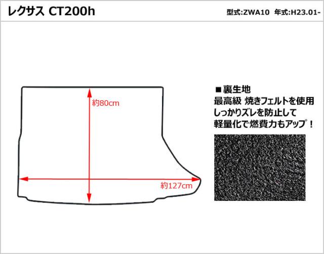 レクサス CT200h ラゲッジマット フロアマット トランクマット[厚さ20mm最高級マット]_1