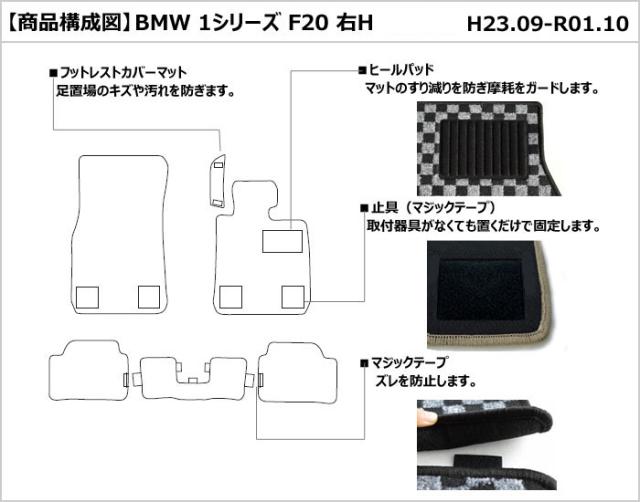 BMW　1シリーズ　F20　フロアマット(高品質で最安値に挑戦 在庫品は当日発送可)_1