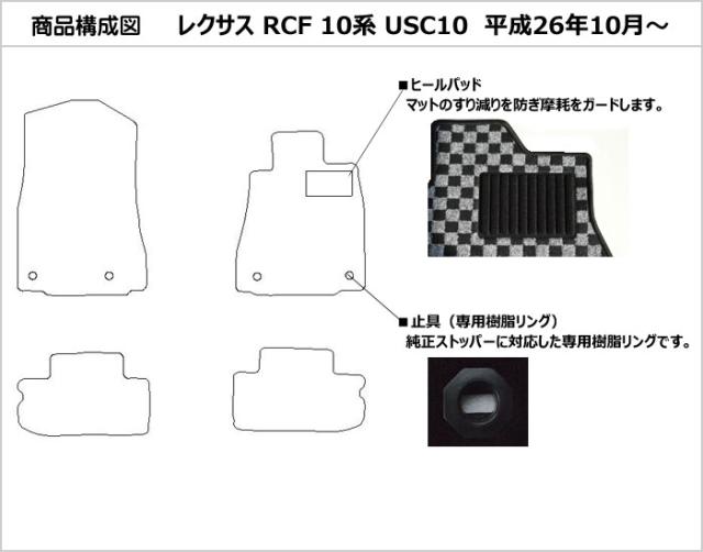 レクサス RCF USC10 フロアマット[厚さ20mm最高級マット]_1