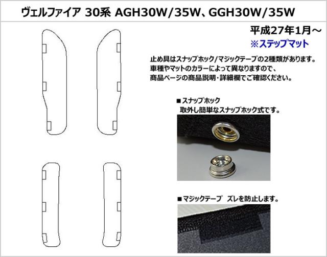 トヨタ アルファード ヴェルファイア 30系 ステップマット フロアマット[厚さ20mm最高級マット]_1