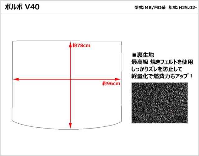 ボルボ V40 MB系 MD系 ラゲッジマット フロアマット トランクマット[在庫品は当日発送可]_1