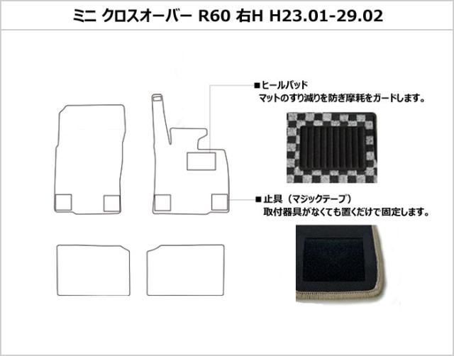 ミニ MINI クロスオーバー R60 フロアマット[在庫品は当日発送可]_1