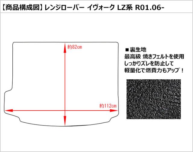 ランドローバー レンジローバー イヴォーク LZ系 ラゲッジマット フロアマット トランクマット[在庫品は当日発送可]_1