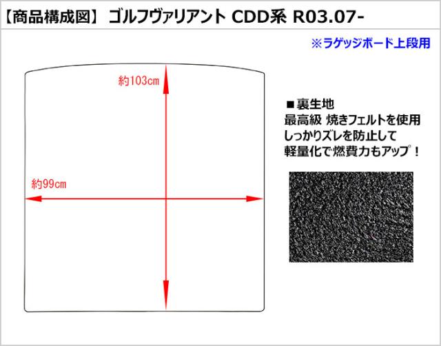 フォルクスワーゲン ゴルフヴァリアント CDD系 ラゲッジマット フロアマット トランクマット[在庫品は当日発送可]_1