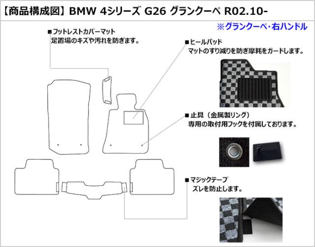 BMW 4シリーズ グランクーペ G26 フロアマット[在庫品は当日発送可]_1