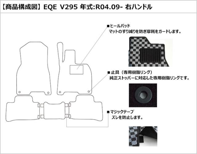 ベンツ 新型 EQE V295 フロアマット[在庫品は当日発送可]_1