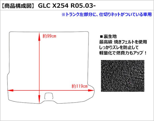 ベンツ 新型 GLC X254 ラゲッジマット フロアマット トランクマット[在庫品は当日発送可]_1