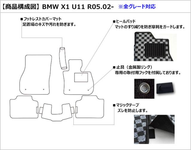 BMW X1 U11 フロアマット[在庫品は当日発送可]_1