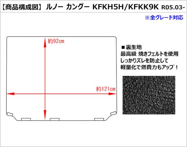 ルノー カングー KFKH5H KFKK9K  ラゲッジマット　フロアマット　トランクマット(高品質で最安値に挑戦 在庫品は当日発送可)_1