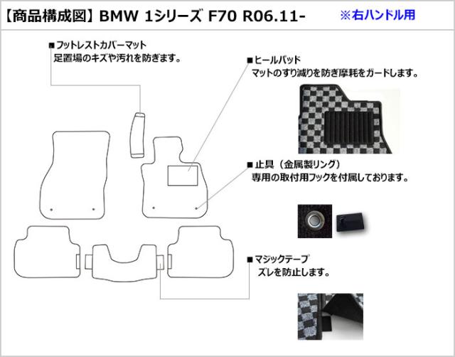 BMW 1シリーズ F70 フロアマット[厚さ20mm最高級マット]_1