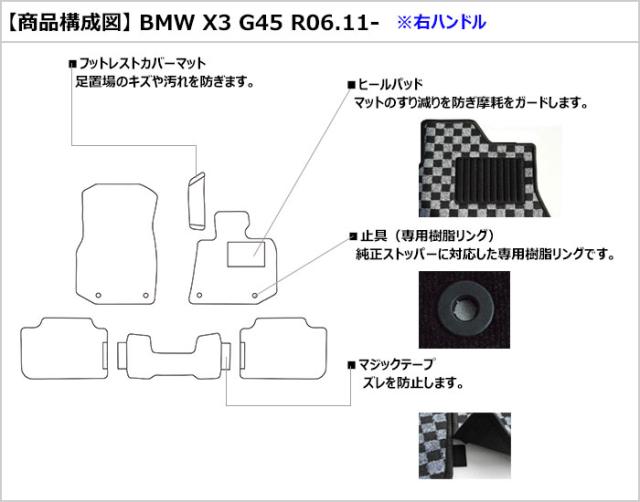BMW X3 G45 フロアマット[在庫品は当日発送可]_1