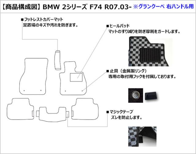 BMW 2シリーズ F74 フロアマット[在庫品は当日発送可]_1