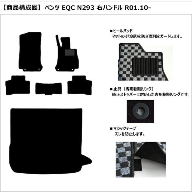 ベンツ EQC N293 フロアマット + トランクマット (ラゲッジマット)[在庫品は当日発送可]_1