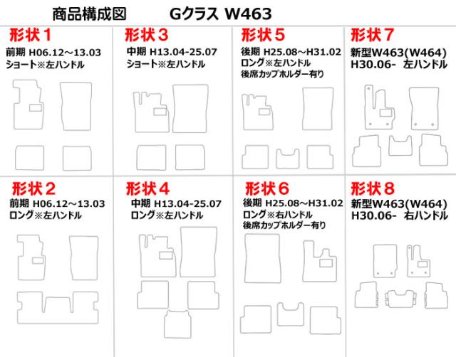 ベンツ Gクラス W463 W464 フロアマット[在庫品は当日発送可]_1
