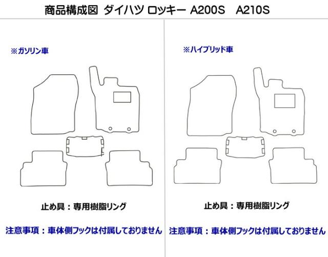 ダイハツ　新型　ロッキー　A200S　A210S　フロアマット(高品質で最安値に挑戦 在庫品は当日発送可)_1
