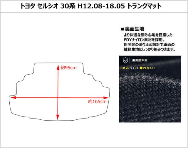 防水マット トヨタ　セルシオ　30系　ラゲッジマット　フロアマット　トランクマット カーボン柄_1