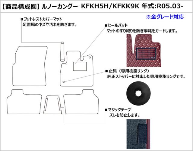 [次世代レザーマット]ルノー カングー KFKH5H KFKK9K フロアマット_1