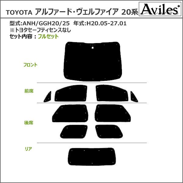トヨタ アルファード ヴェルファイア 20系 H20.05〜27.01 サンシェード[カーテン 車中泊 日除け 防寒 目隠し]_1