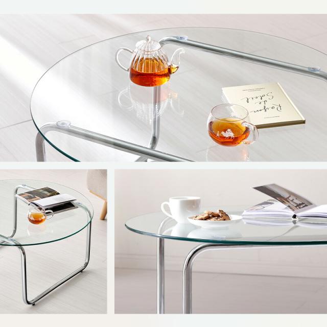 ガラステーブル ローテーブル 形 センターテーブル 天板厚み8mm 強化