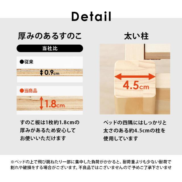 マットレス付シングルベッド ポケットコイル マットレスセット シングルサイズ 木製 ネジなし 組立簡単 工具不要 すのこベッド 萩原 幅100 ベッド下収納 天然木 パイン材 丈夫 通気性 頑丈 おしゃれ 北欧 一人暮らし MB-5155S3302