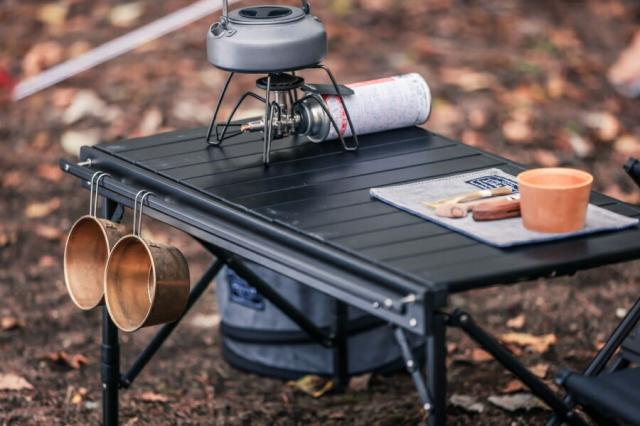 テントファクトリー カスタムブリッジテーブル キャンプテーブル バーベキューテーブル 折りたたみ ローテーブル 81×41.5cm 高さ41cm アルミフレーム 軽量 コンパクト 持ち運び ブリッジ バーナー コンロ台 キャリーバッグ付き おしゃれ TF-BRT78