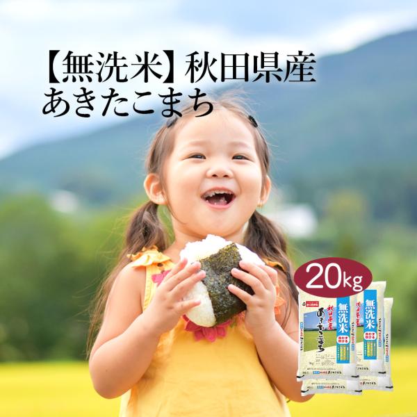 無洗米 米 20kg あきたこまち 秋田県産 令和6年産 送料無料 お米 白米 精米 5kg×4袋 20キロ 単一原料米 安くて美味しい 生活 出産 挨拶 内祝い 贈り物 ギフト 香典 お返し おこめ おくさま印 備蓄米の通販は 18,400円