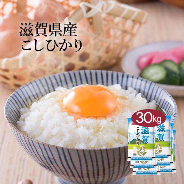 米 新米 30kg コシヒカリ 滋賀県産 令和6年産 送料無料 お米 白米 精米 こしひかり 5kg×6袋 30キロ 単一原料米 安くて美味しい 生活 出