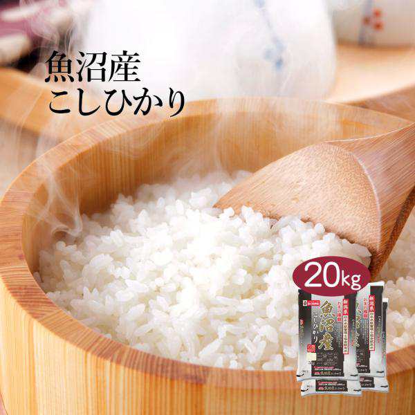 米 新米 20kg コシヒカリ 魚沼産 新潟県産 令和6年産 送料無料 お米 白米 精米 こしひかり 5kg×4袋 20キロ 単一原料米 安くて美味しい