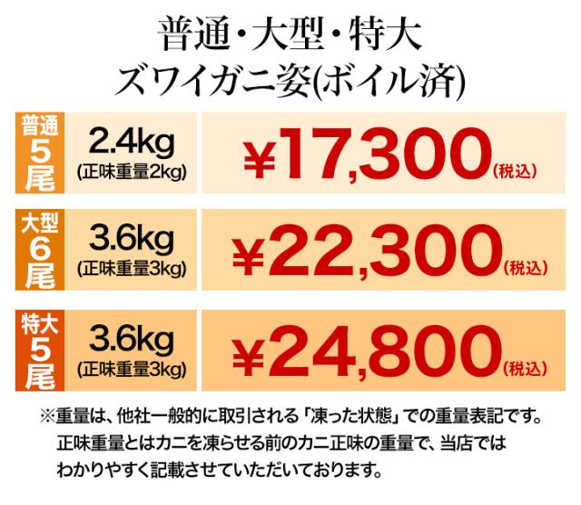 お値引きクーポン配布中 2.4kg 5尾 特選ボイルズワイガニ姿 かに カニ 蟹 ずわい蟹 姿 蟹姿 かにみそ 蟹みそ ボイル 全国送料無料_2
