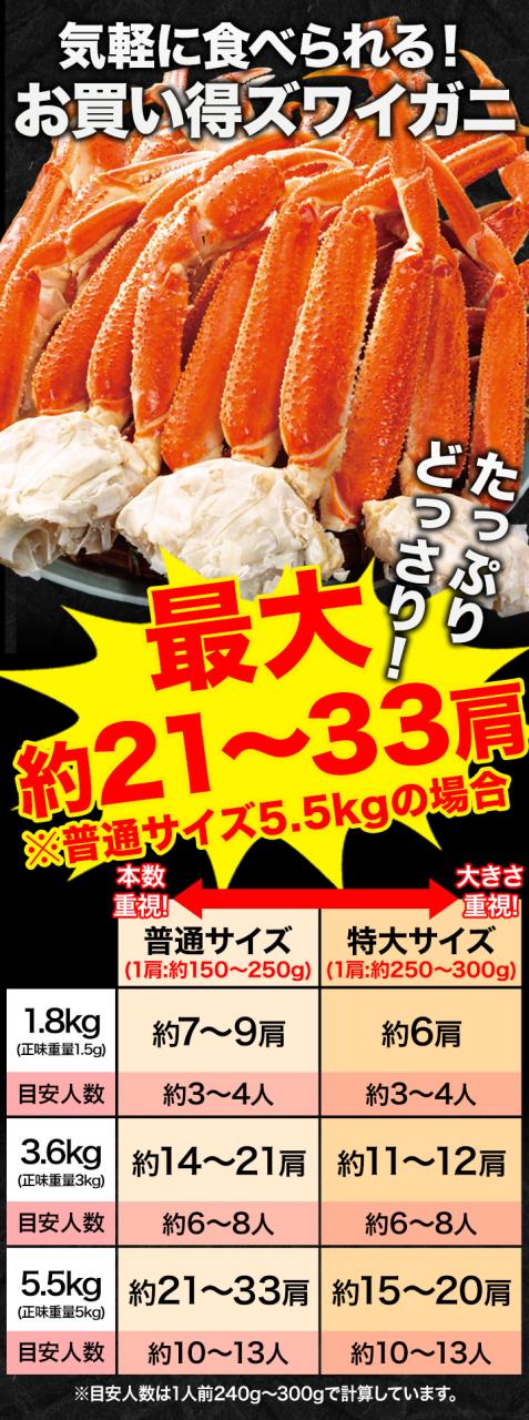 お値引きクーポン配布中 3.6kg ズワイガニ肩付き脚(ボイル済) ずわい蟹 ズワイガニ グルメ 美味しい 海鮮 BBQ 満足良品館 全国送料無料_3
