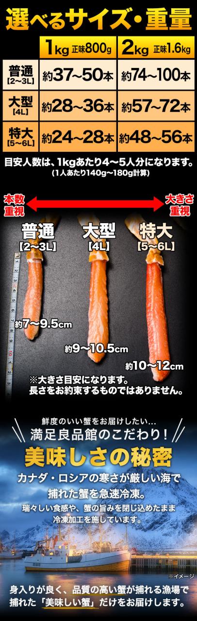 期間限定タイムセール  1kg 約4Lサイズ 大型 極上ズワイガニお刺身可 脚剥き身 南蛮付き カニ鍋 蟹鍋 ずわい ズワイ ずわいがにカット済 ズワイガニむき身 ポーション  全国送料無料_6