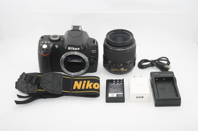 【中古】 Nikon デジタル一眼レフカメラ D40 レンズキット ブラック D40BLK